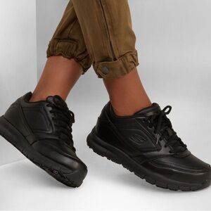 Skechers Work Relaxed Fit: Nampa - Wyola SR Slip-resistant Leather Shows